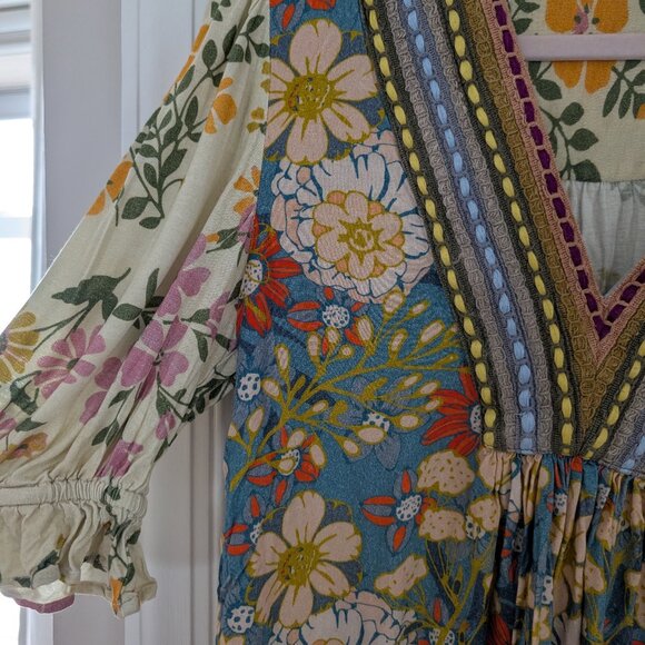 Anthropologie Blink London Top Medium Floral Boho - Picture 5 of 8